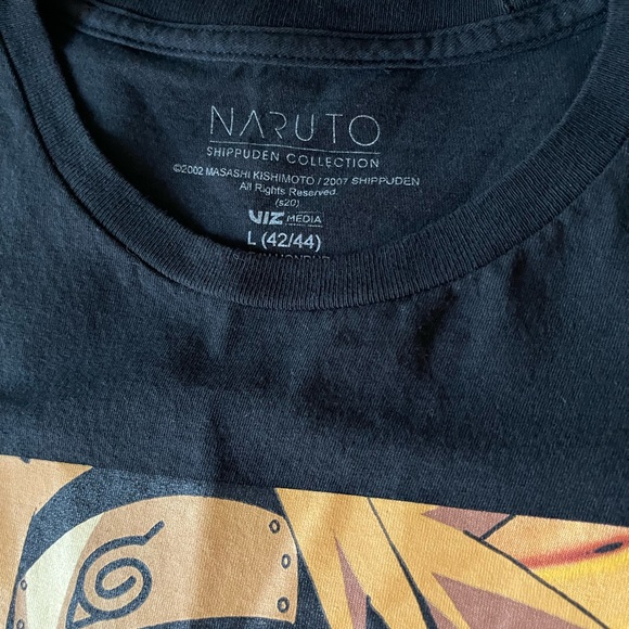 NARUTO UZUMAKI Men’s pre-owned black T-shirt (L) VIZ MEDIA. - Picture 3 of 4